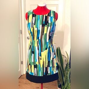 Ronni Nicole sleeveless dress colorful dress festive Sz 8